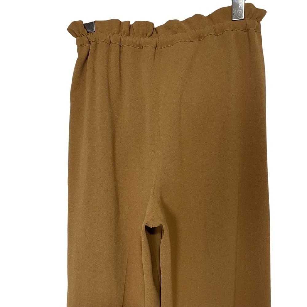 Aritzia Wilfred Pants Wide Leg Tan Size S Office Elastic Waist - Picture 14 of 14